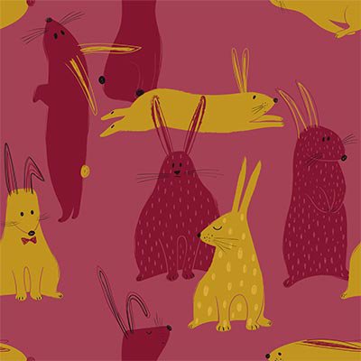Pink and yellow bunnies