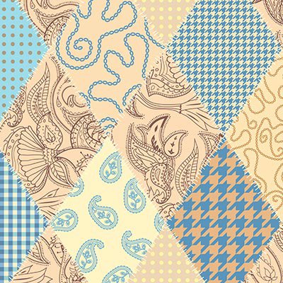 Sewn quilt pattern