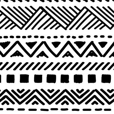 Black and white ethnic pattern