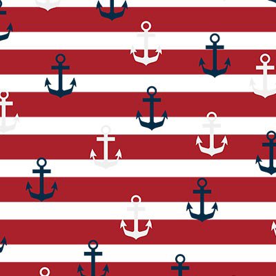 Anchors on red stripes