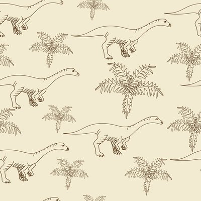 Dinosaur and Ferns
