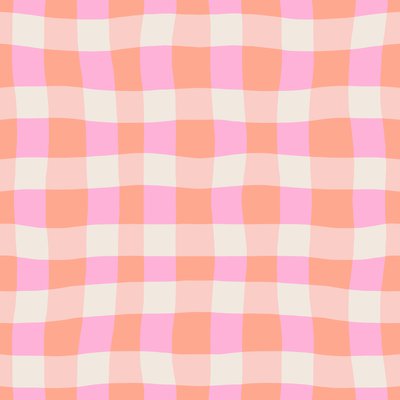 Bold Classic Plaid Texture in Pink, Orange, White